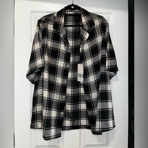 NWT Zara Men's Button Up Short Sleeve